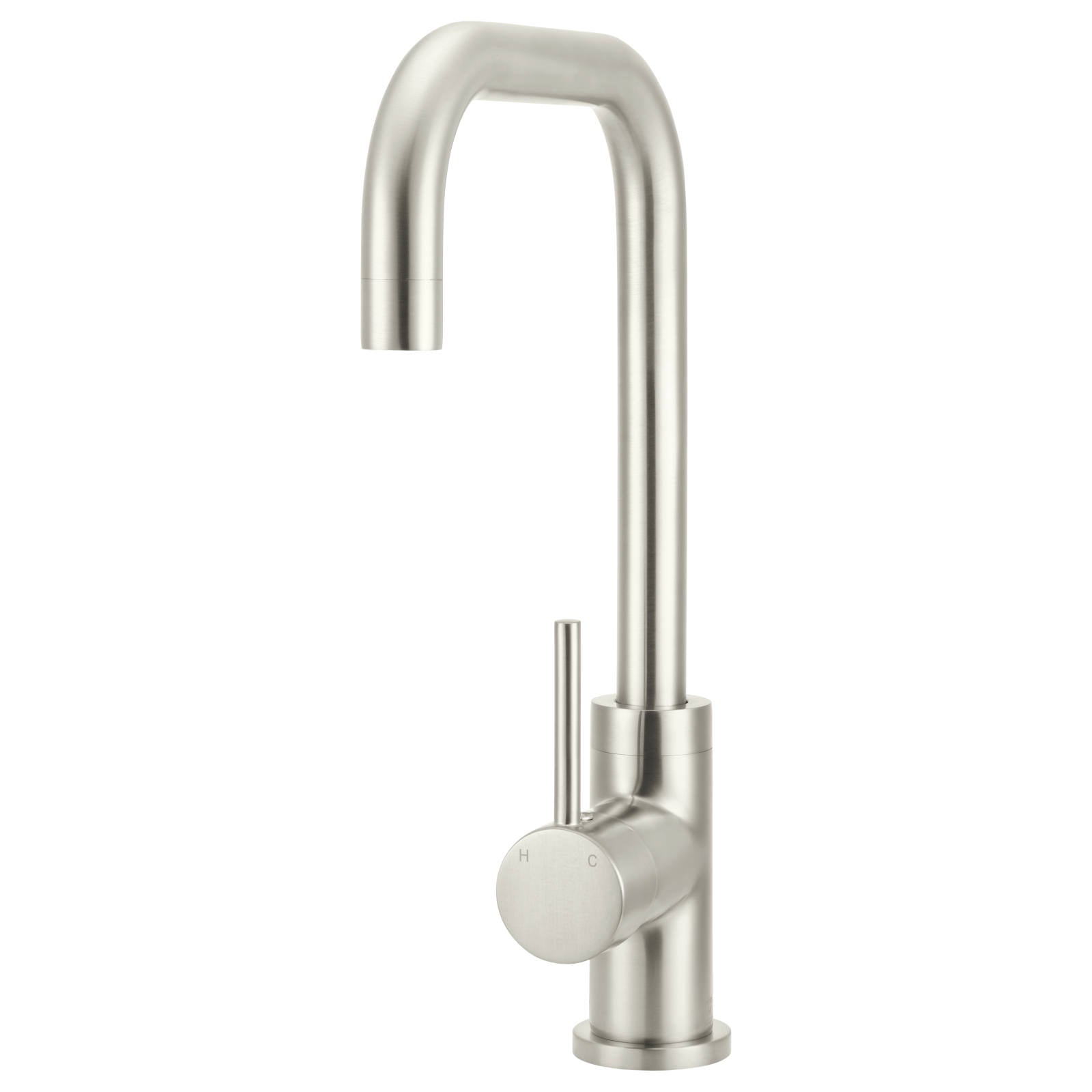 Meir Round Kitchen Mixer, PVD Brushed Nickel