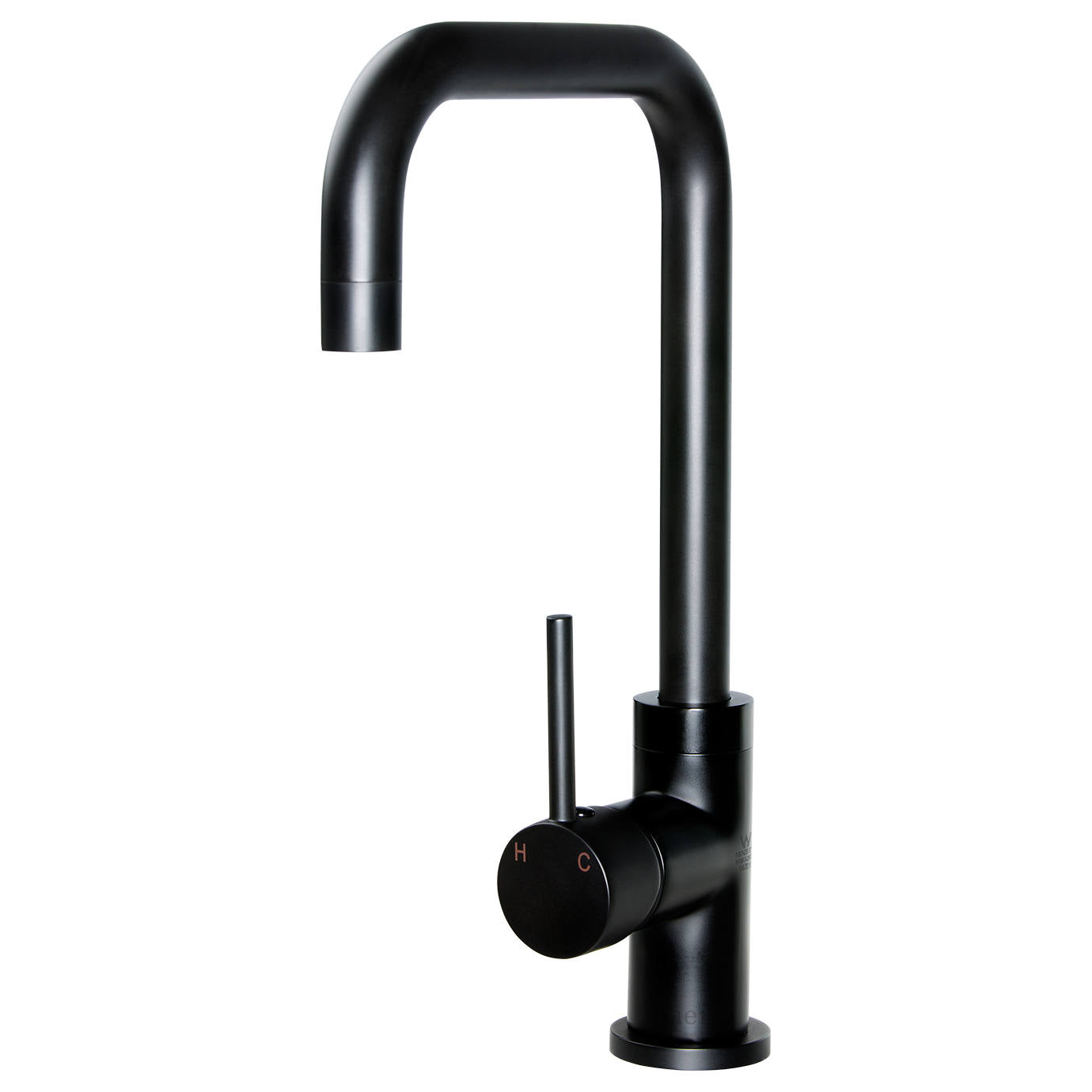 Meir Round Kitchen Mixer, Matte Black