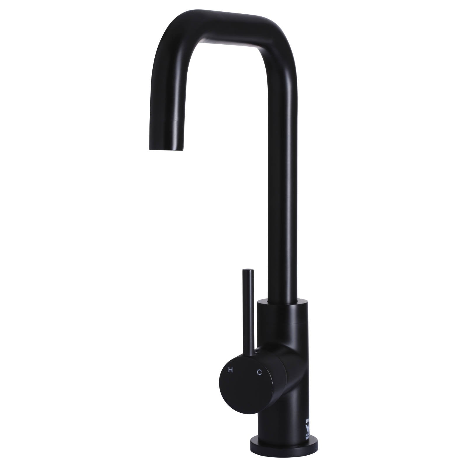 Meir Round Kitchen Mixer, Matte Black