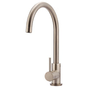 Meir Round Gooseneck Kitchen Mixer, Champagne