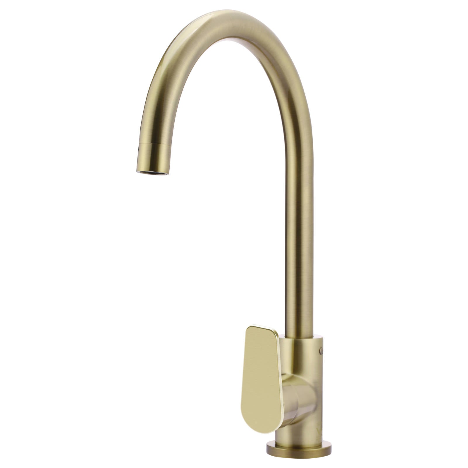 Round Gooseneck Kitchen Mixer w Paddle Handle, PVD Tiger Bronze