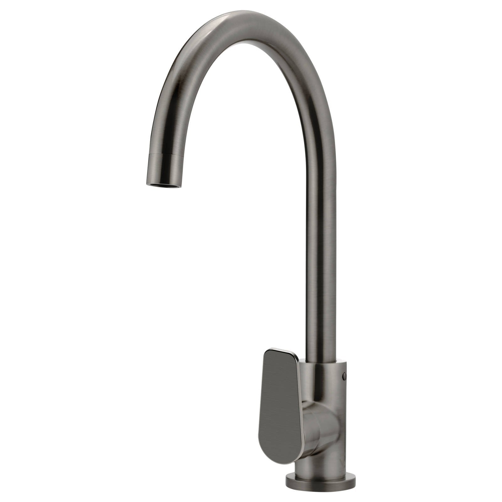 Round Gooseneck Kitchen Mixer w Paddle Handle, Shadow