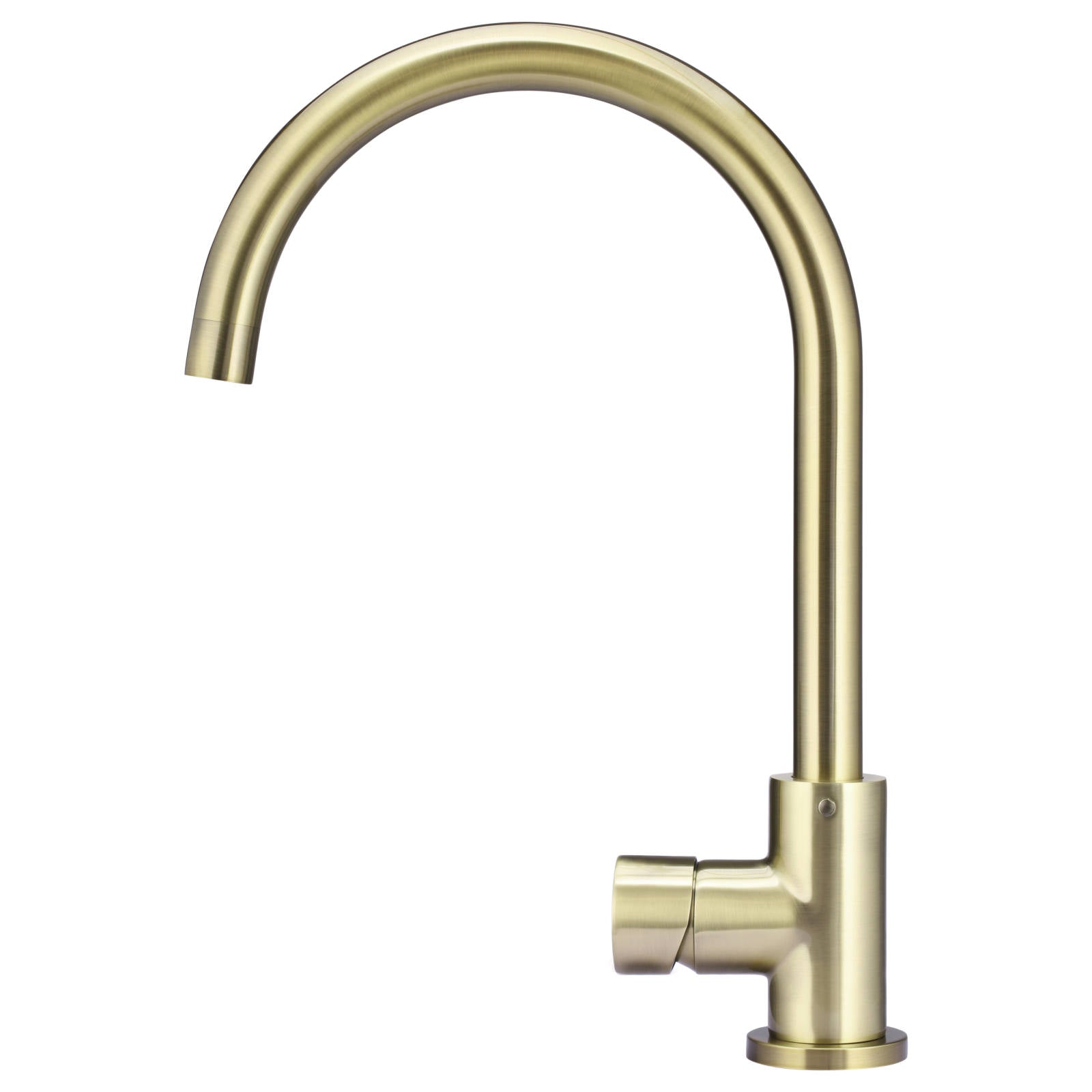 Round Gooseneck Kitchen Mixer w Pinless Handle, PVD Tiger Bronze