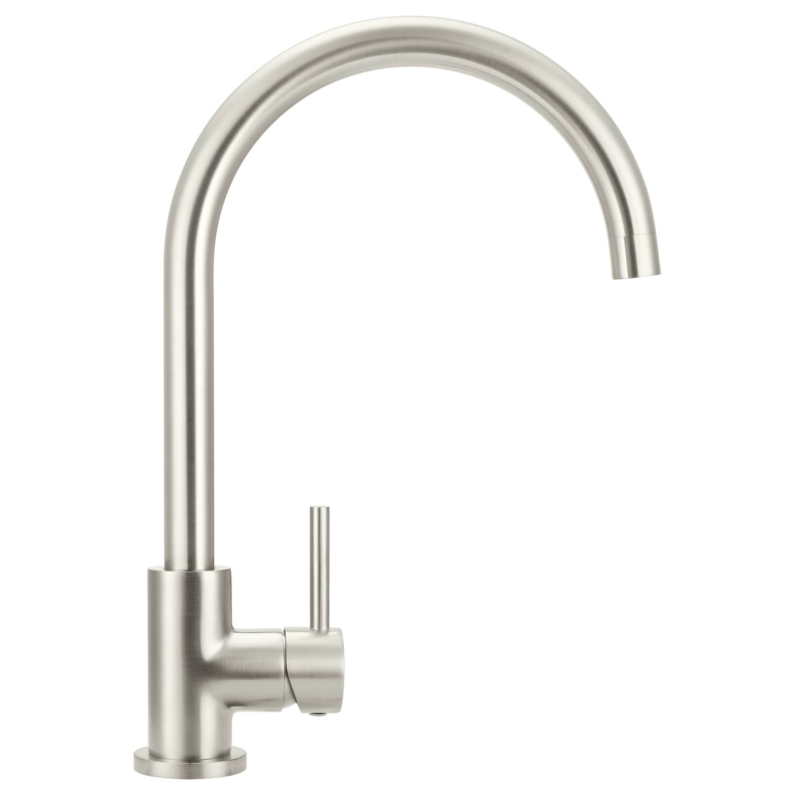 Meir Round Gooseneck Kitchen Mixer, PVD Brushed Nickel