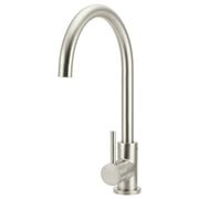 Meir Round Gooseneck Kitchen Mixer, PVD Brushed Nickel