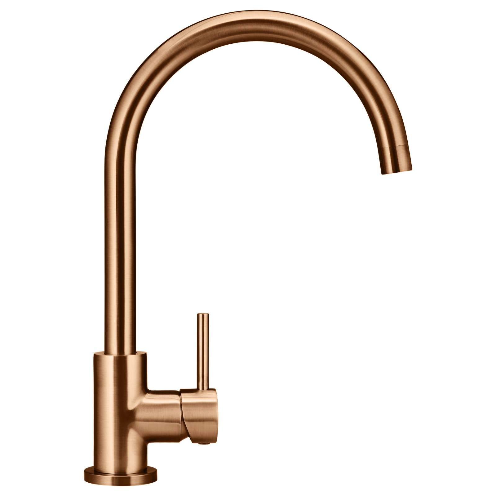 Meir Round Gooseneck Kitchen Mixer, Lustre Bronze
