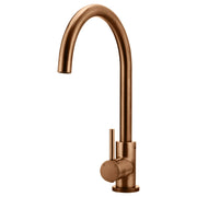 Meir Round Gooseneck Kitchen Mixer, Lustre Bronze