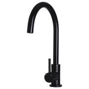 Meir Round Gooseneck Kitchen Mixer, Matte Black