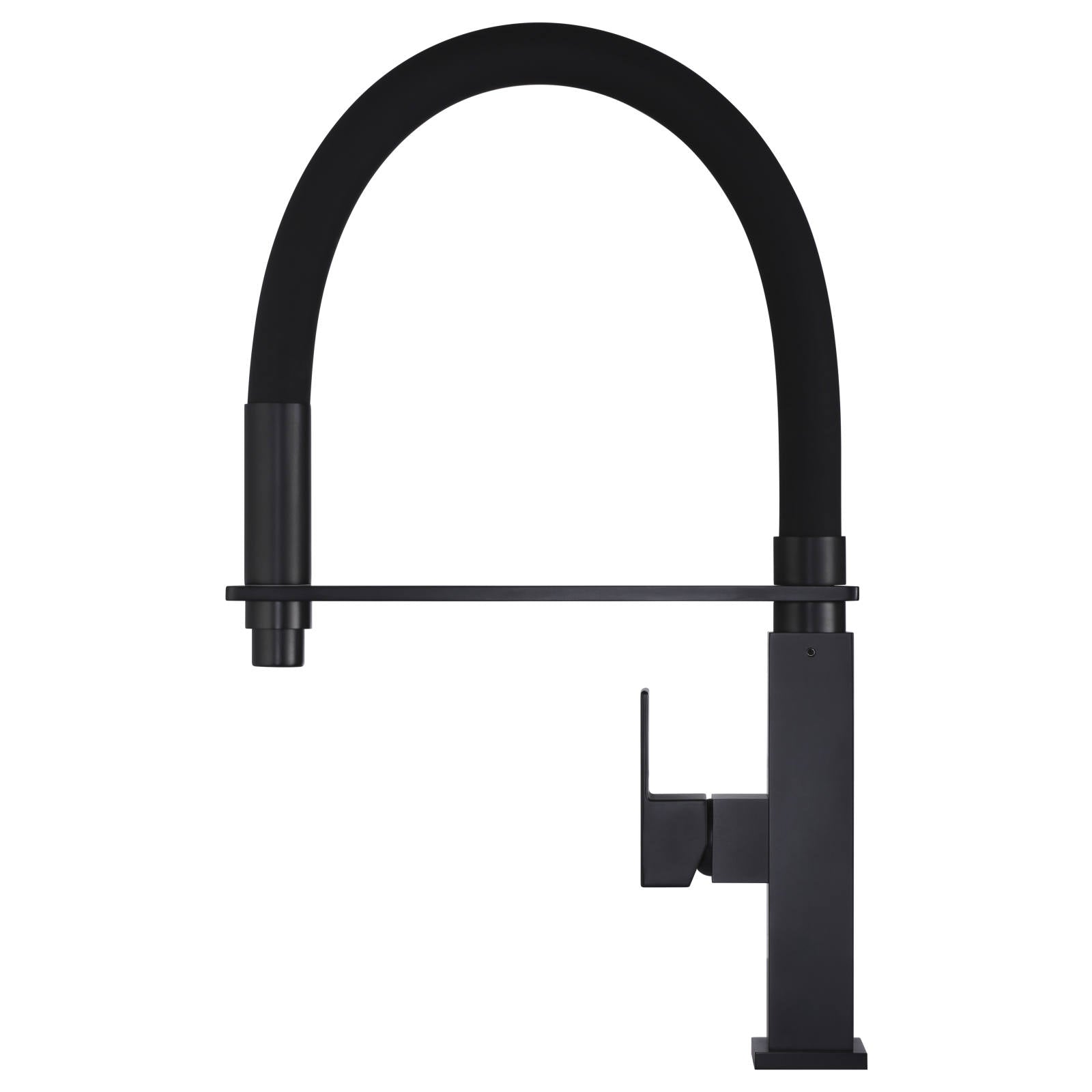 Square Flexible Kitchen Mixer, Matte Black