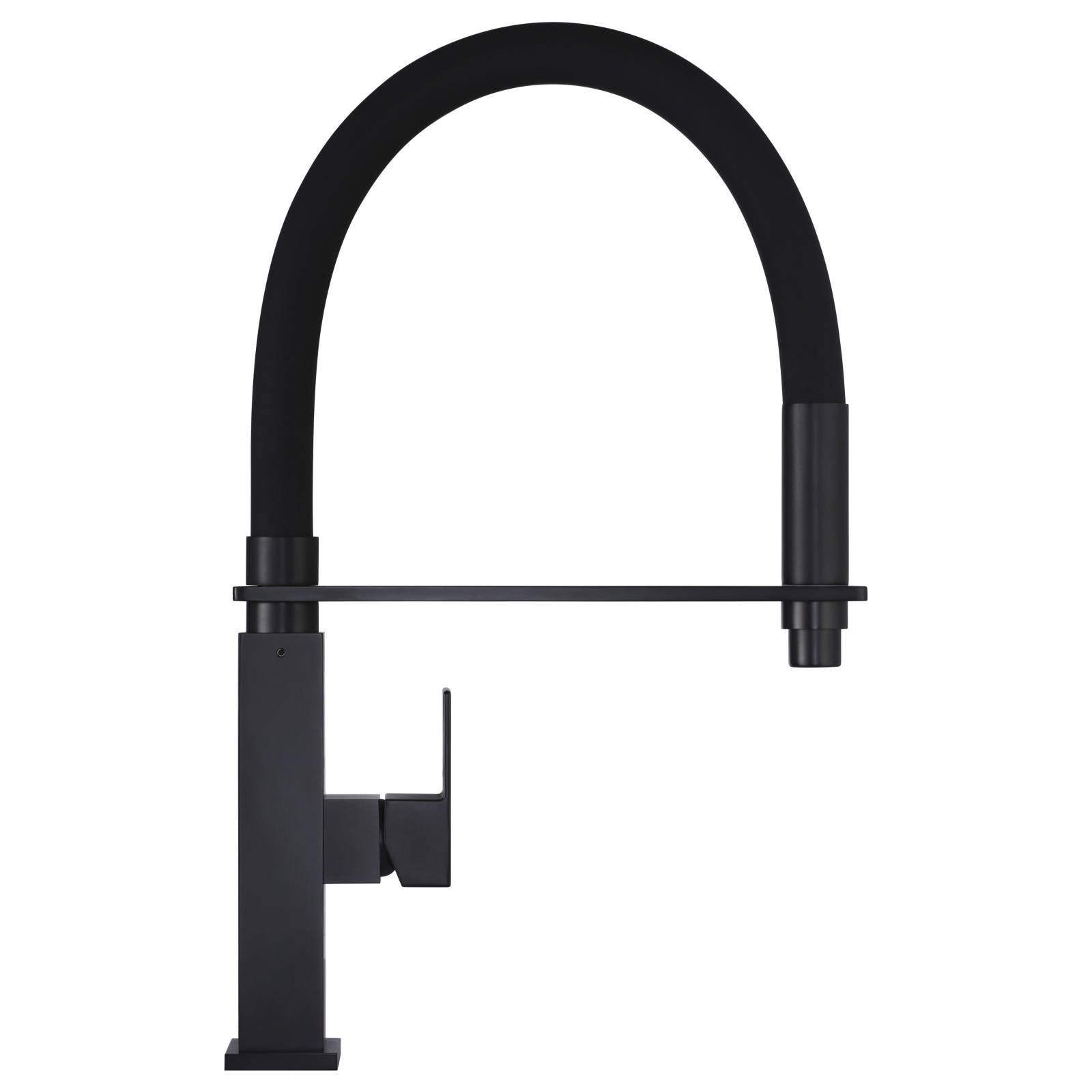 Square Flexible Kitchen Mixer, Matte Black