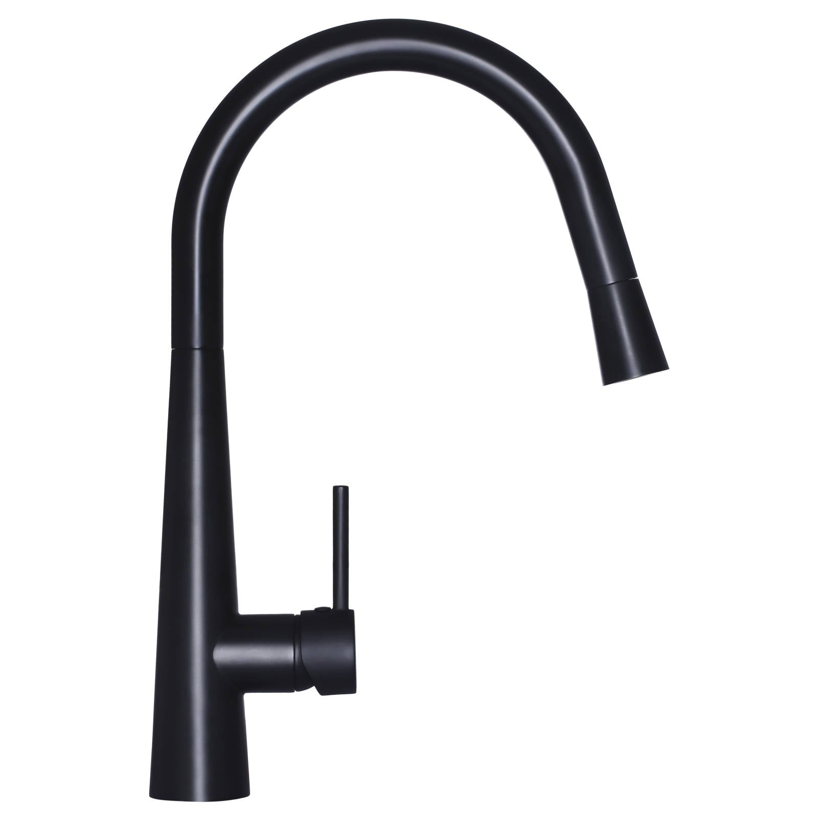 Round Pull Out Kitchen Mixer, Matte Black