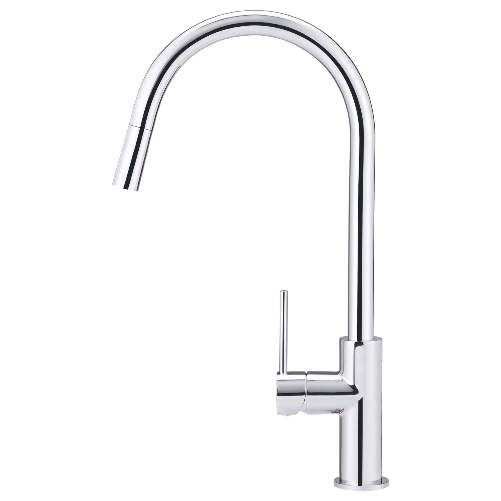 Round Piccola Pull Out Kitchen Mixer, Polished Chrome