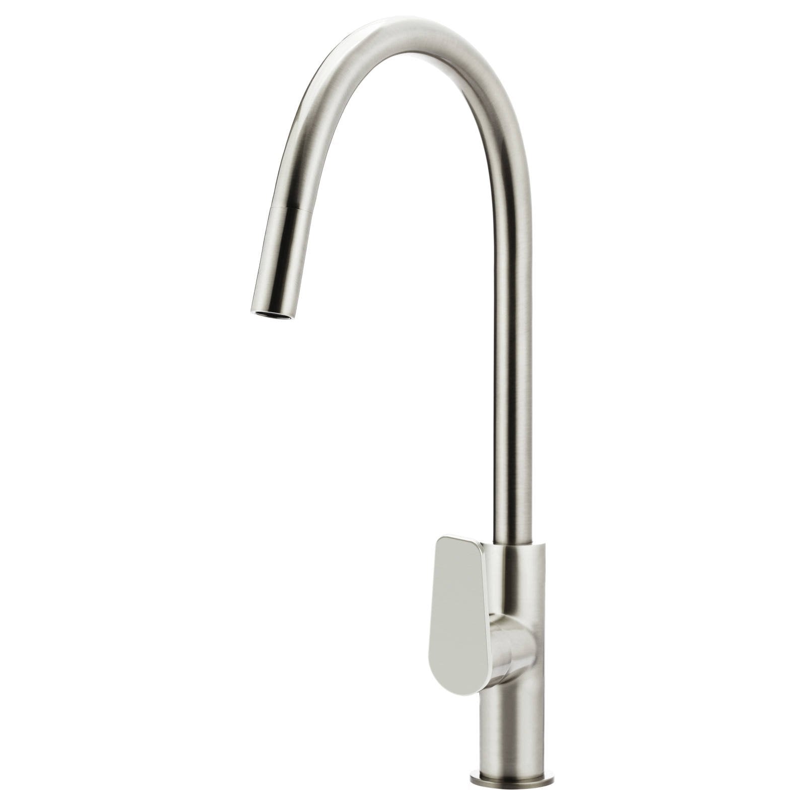 Round Paddle Piccola Pull Out Kitchen Mixer, PVD Brushed Nickel