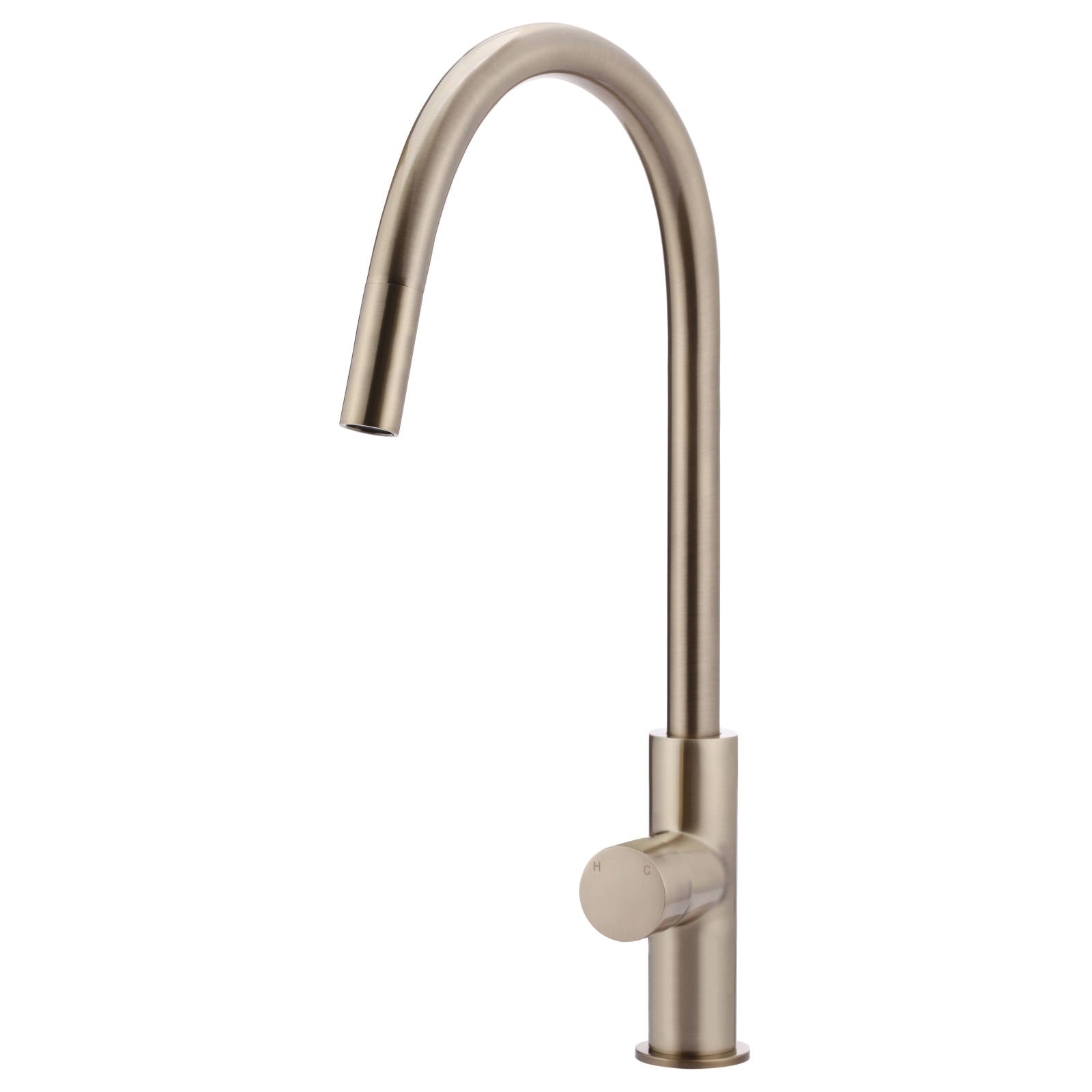 Round Pinless Piccola Pull Out Kitchen Mixer, Champagne