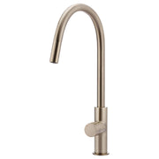 Round Pinless Piccola Pull Out Kitchen Mixer, Champagne