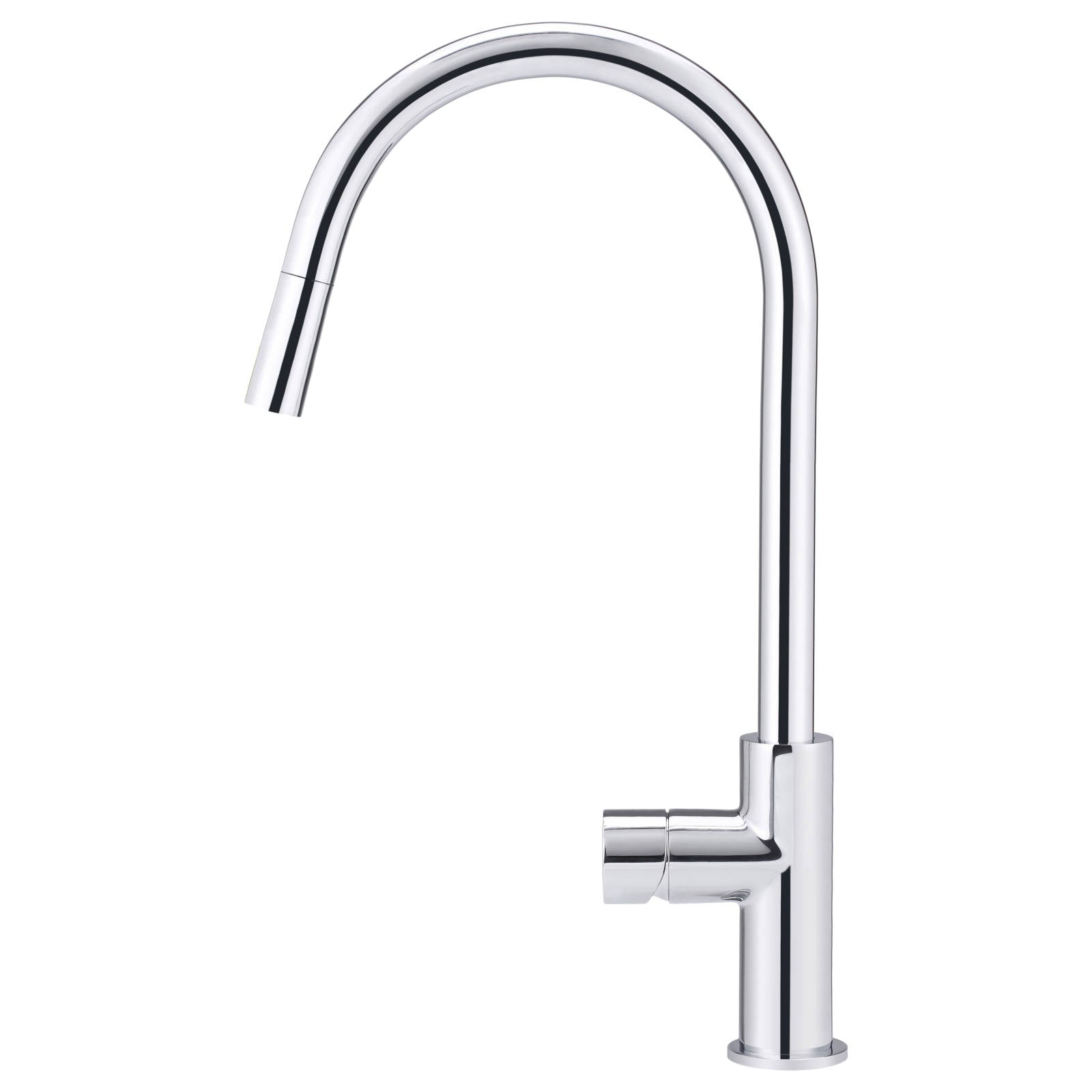 Round Pinless Piccola Pull Out Kitchen Mixer, Polished Chrome