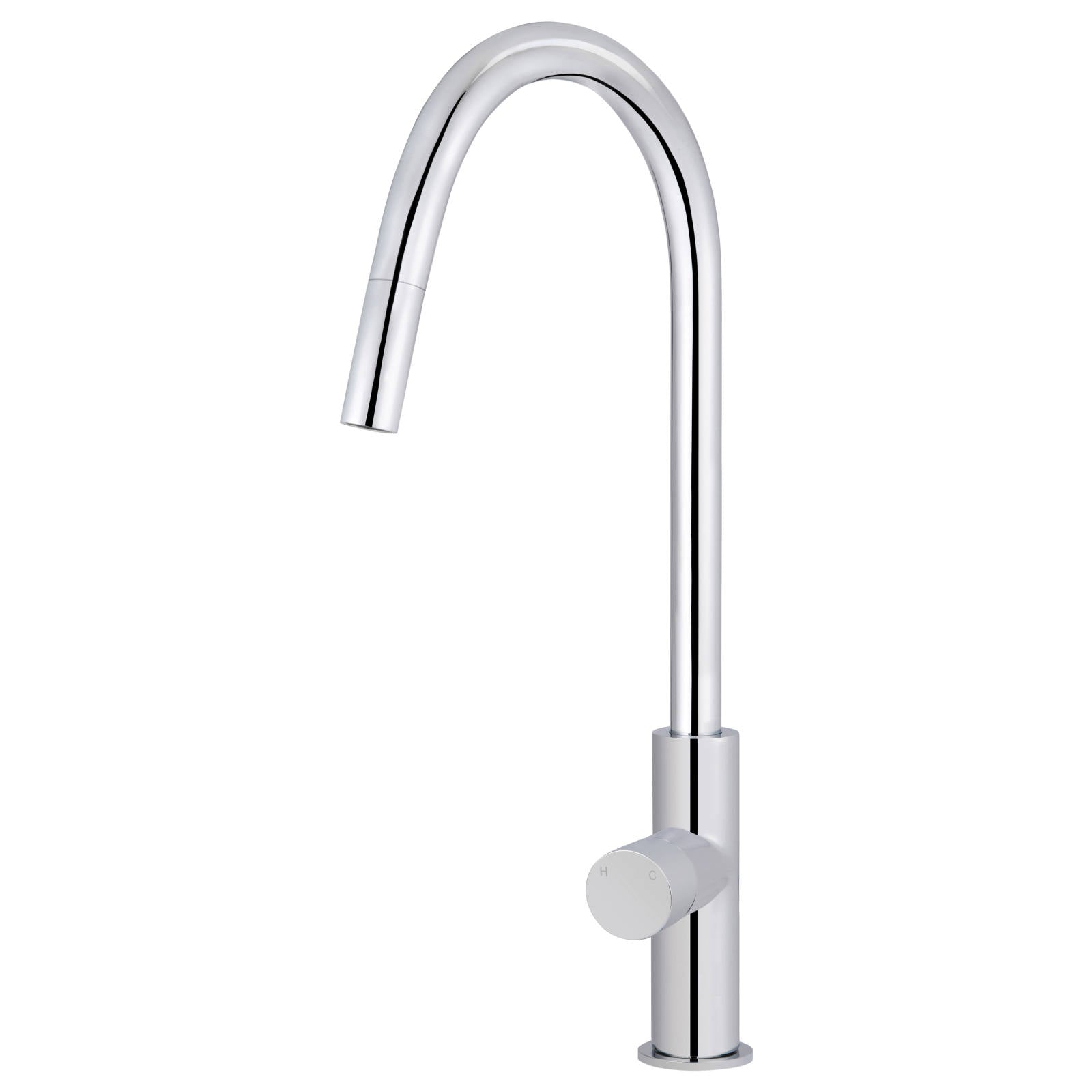 Round Pinless Piccola Pull Out Kitchen Mixer, Polished Chrome