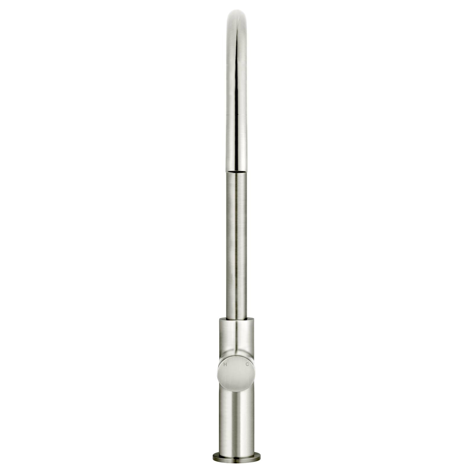 Round Pinless Piccola Pull Out Kitchen Mixer, PVD Brushed Nickel