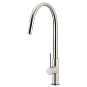 Round Piccola Pull Out Kitchen Mixer, PVD Brushed Nickel