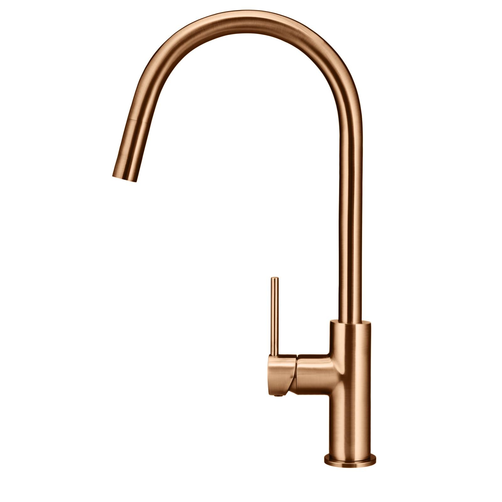 Round Piccola Pull Out Kitchen Mixer, Lustre Bronze