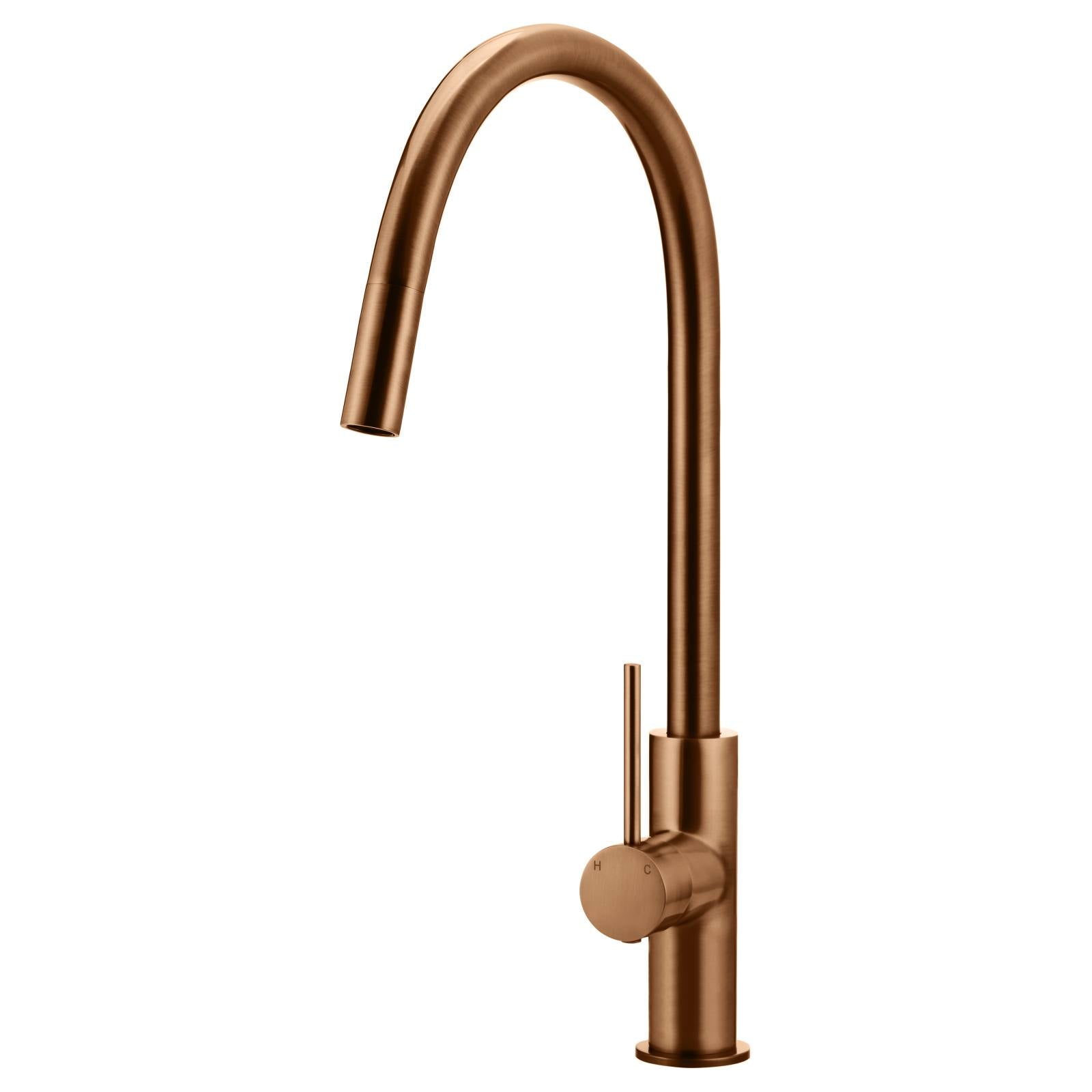 Round Piccola Pull Out Kitchen Mixer, Lustre Bronze