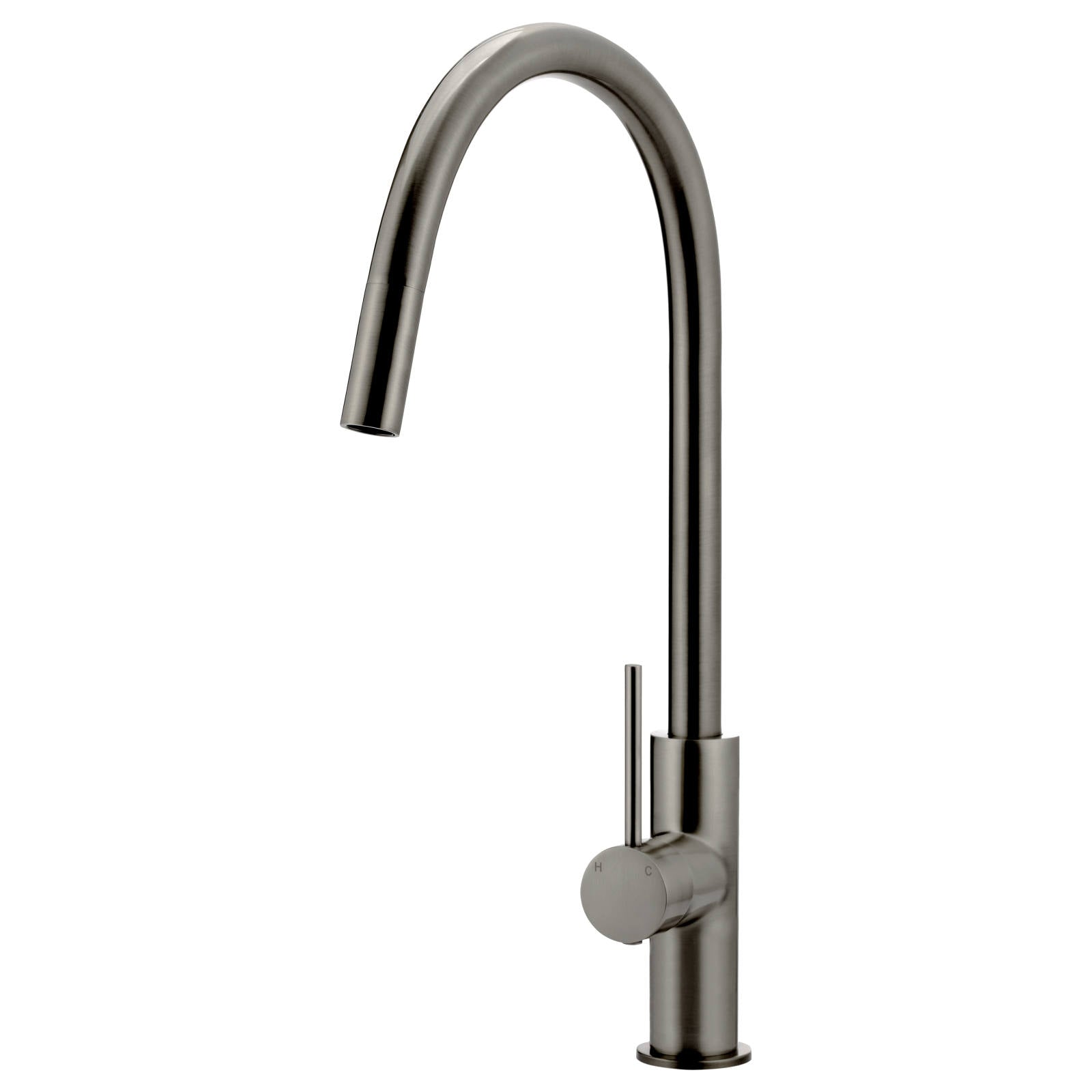 Round Piccola Pull Out Kitchen Mixer, Shadow