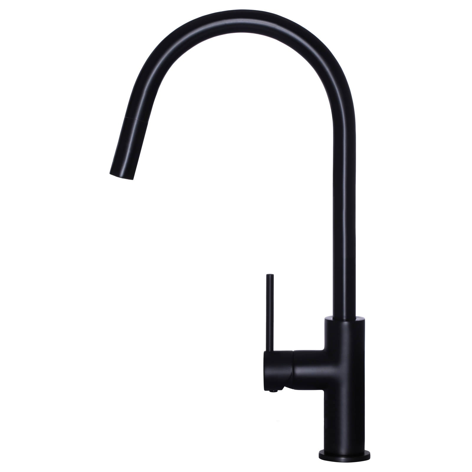 Round Piccola Pull Out Kitchen Mixer, Matte Black