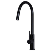 Round Piccola Pull Out Kitchen Mixer, Matte Black