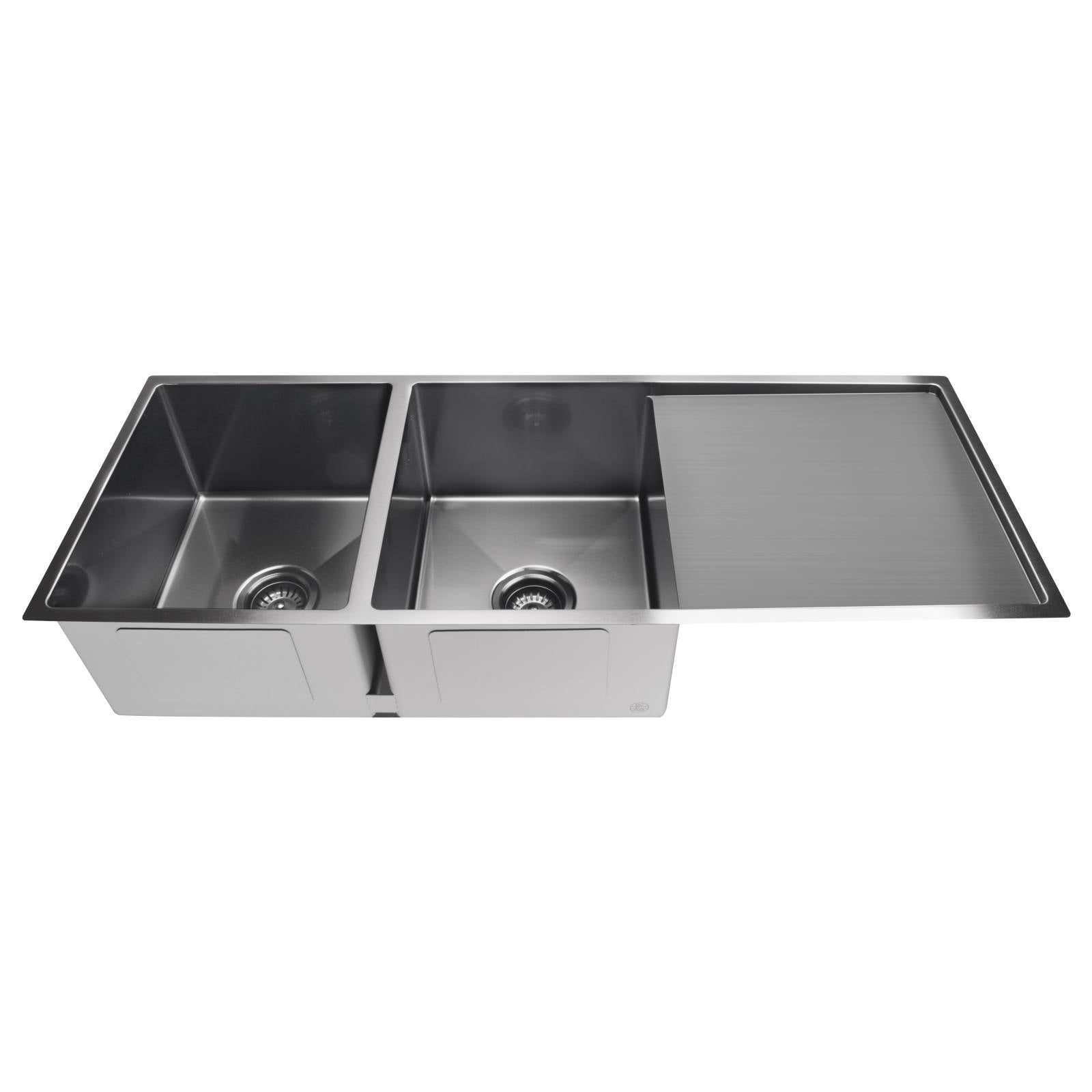 Double Bowl & Drainboard 1160 x 440, Gunmetal Black