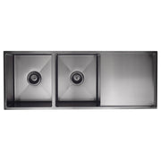 Double Bowl & Drainboard 1160 x 440, Gunmetal Black