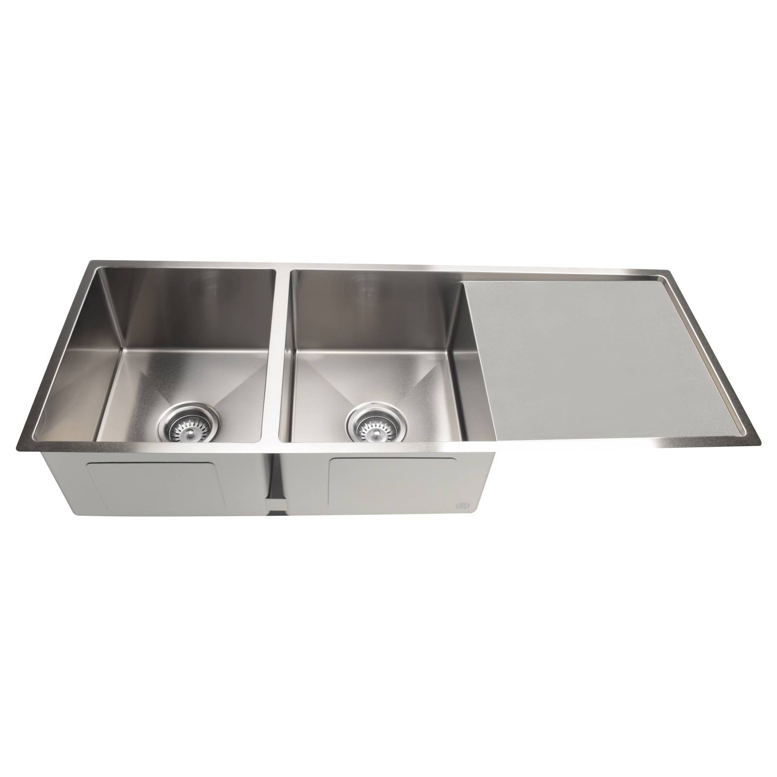 Double Bowl & Drainboard 1160 x 440, PVD Brushed Nickel