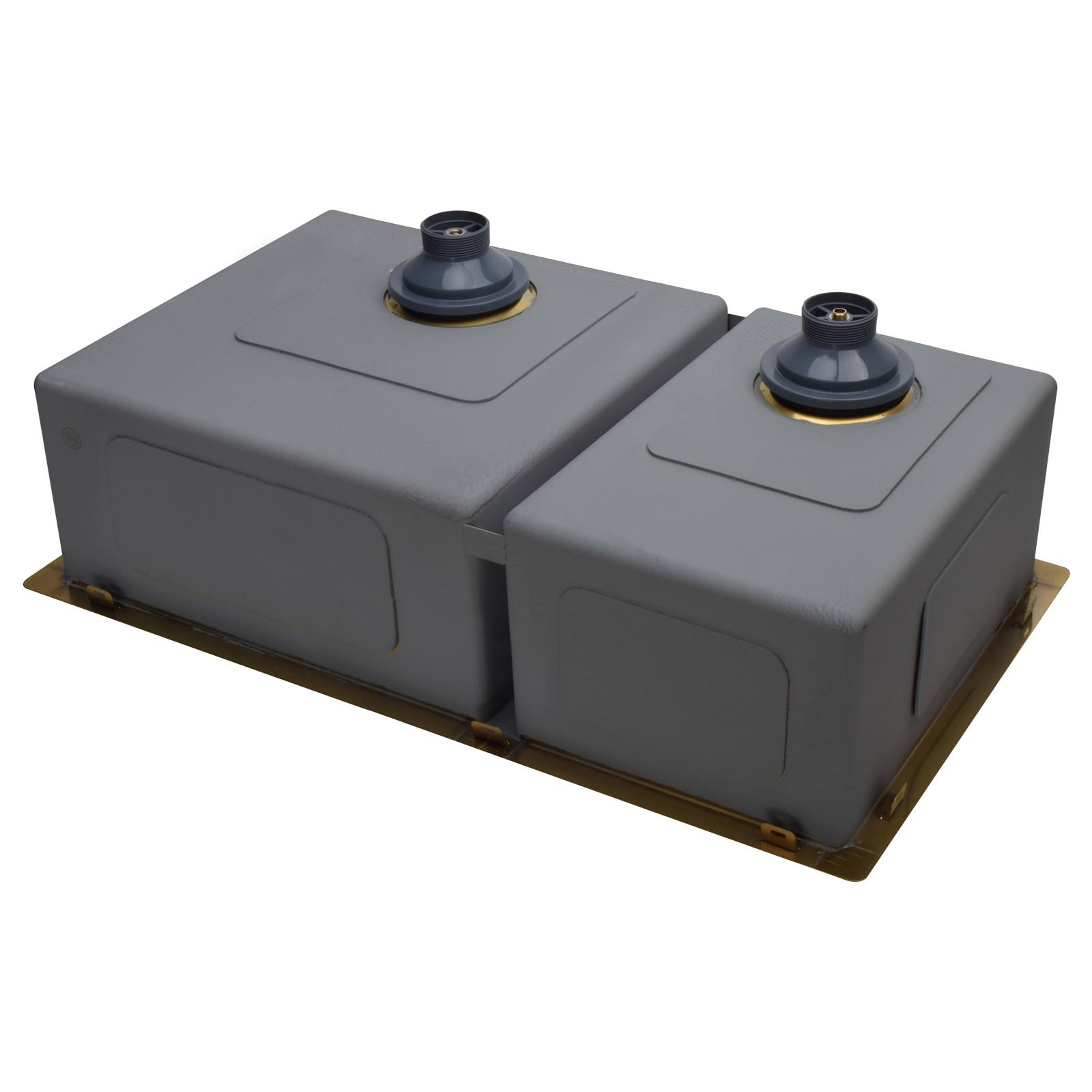 One & Half Bowl 670 x 440, Brushed Bronze Gold