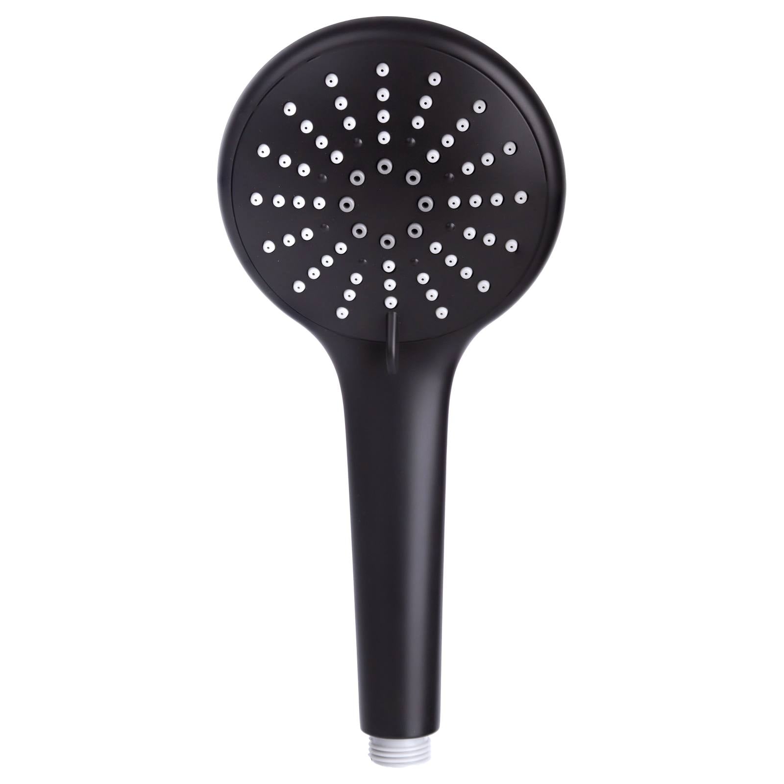 Round Hand Shower 3-Function, Matte Black