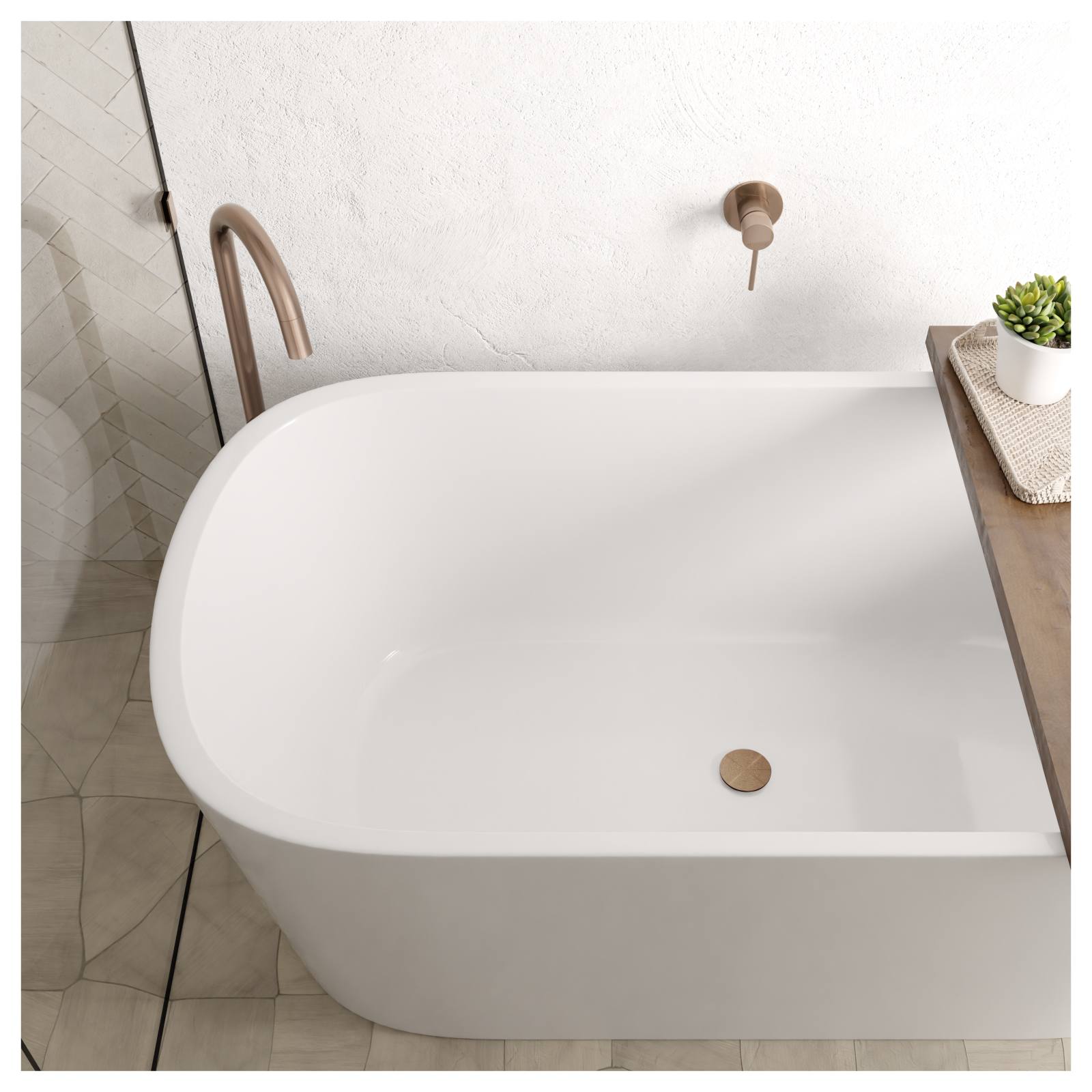 Universal all-in-one Pop Up Waste, Champagne