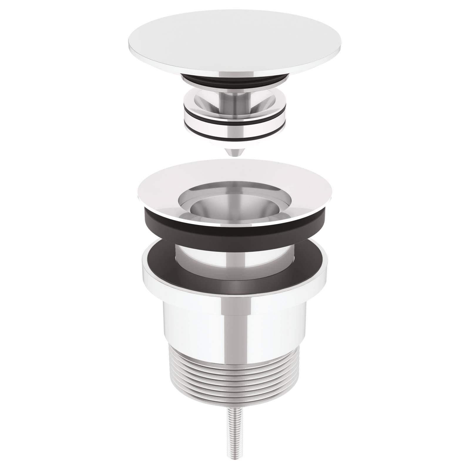 Universal all-in-one Pop Up Waste, Polished Chrome