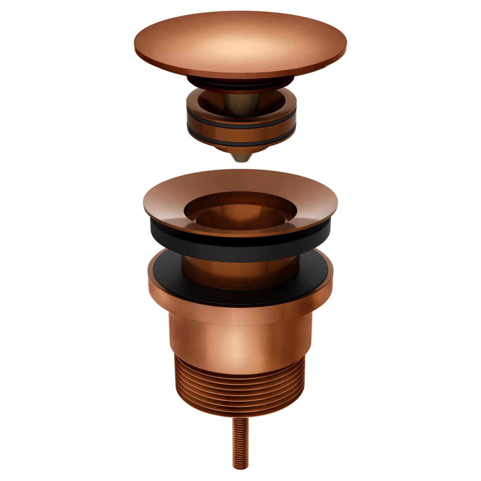 Universal all-in-one Pop Up Waste, Lustre Bronze