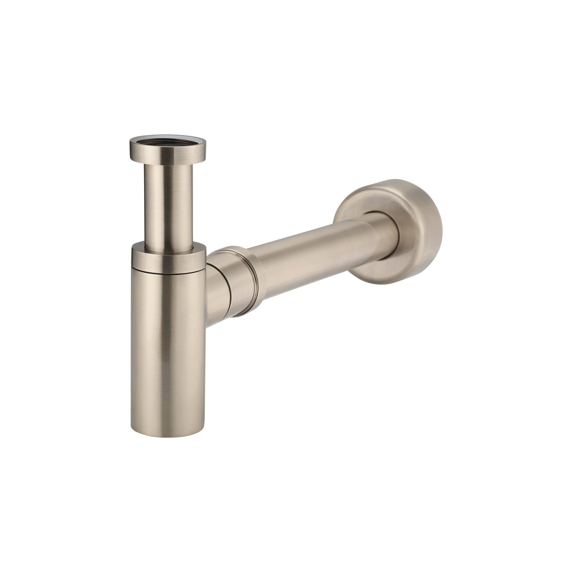 Round Bottle Trap For 32mm Basin Waste and 32mm Waste Pipe with 40mm Adapter, Champagne