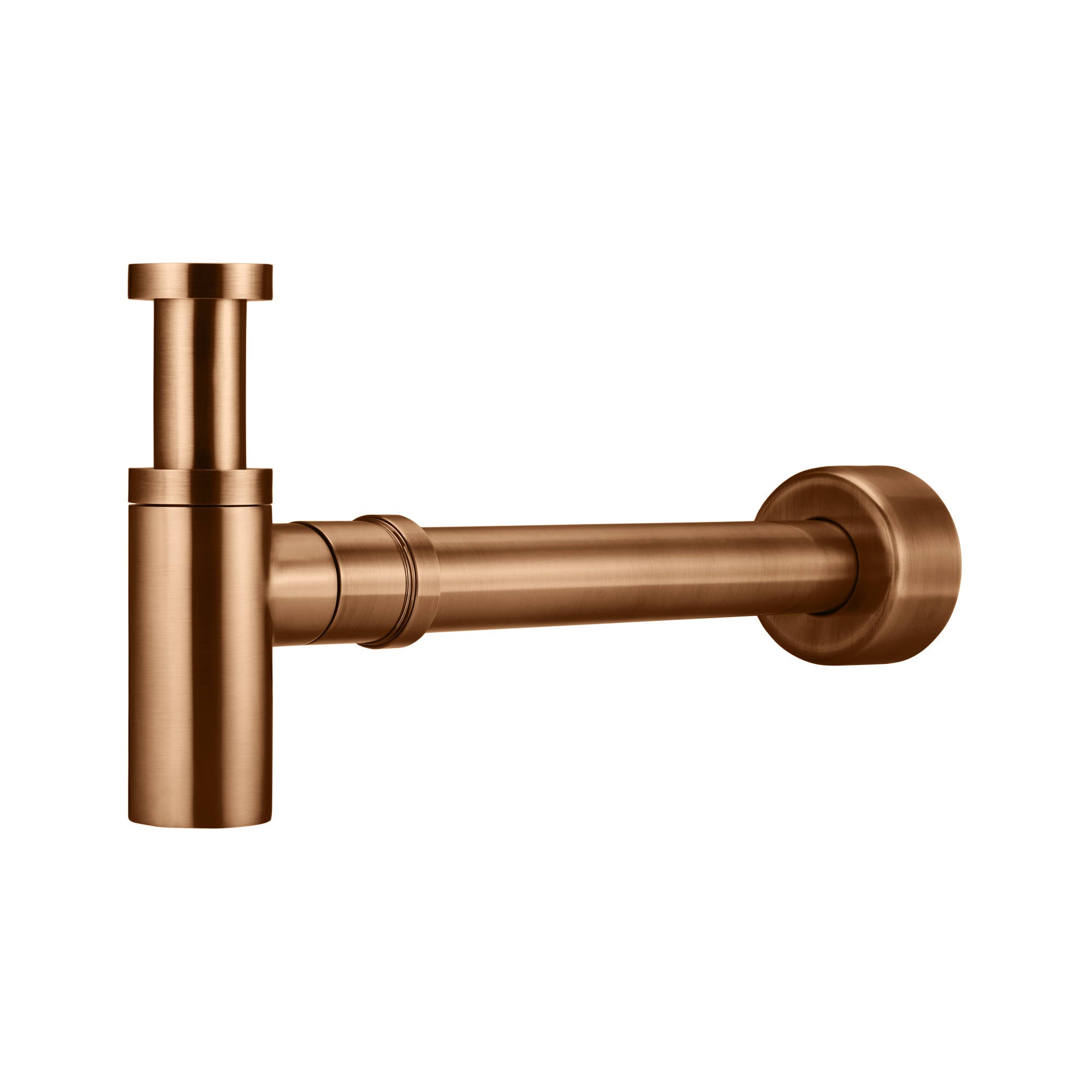 Round Bottle Trap For 32mm Basin Waste and 32mm Waste Pipe with 40mm Adapter, Lustre Bronze