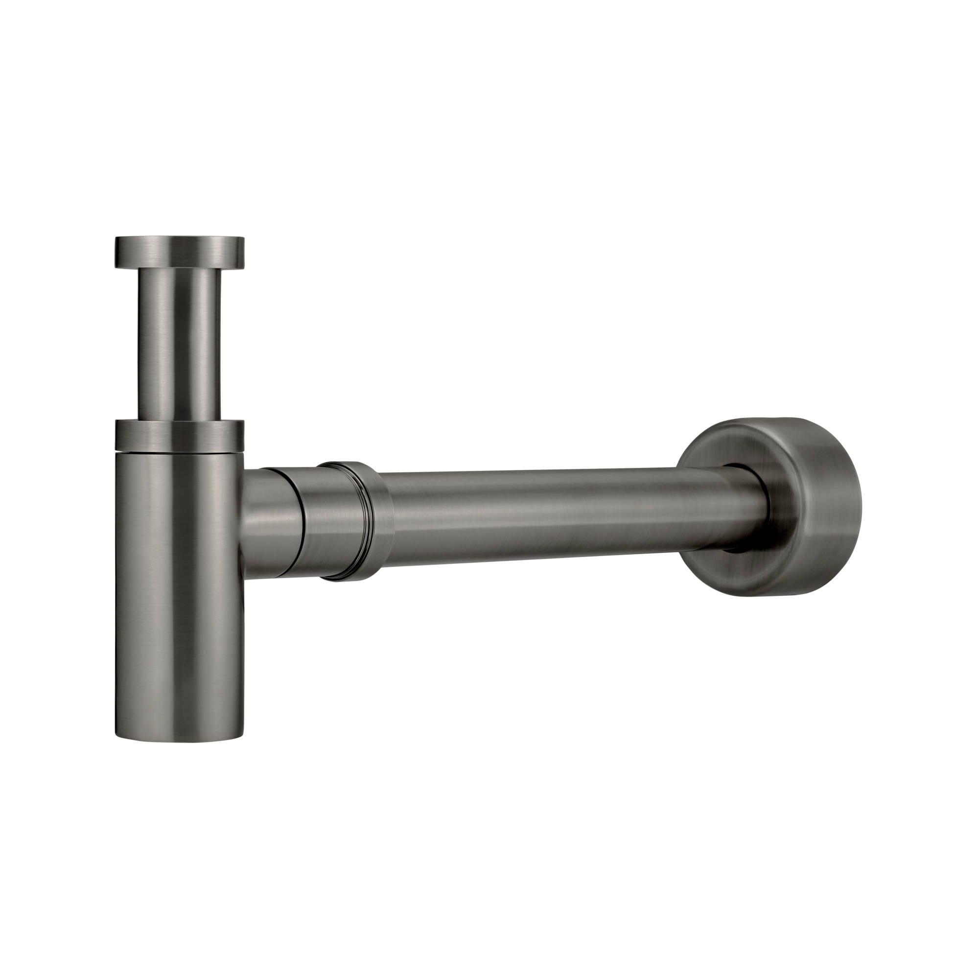 Round Bottle Trap For 32mm Basin Waste and 32mm Waste Pipe with 40mm Adapter, Shadow