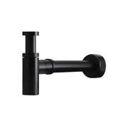 Round Bottle Trap For 32mm Basin Waste and 32mm Waste Pipe with 40mm Adapter, Matte Black
