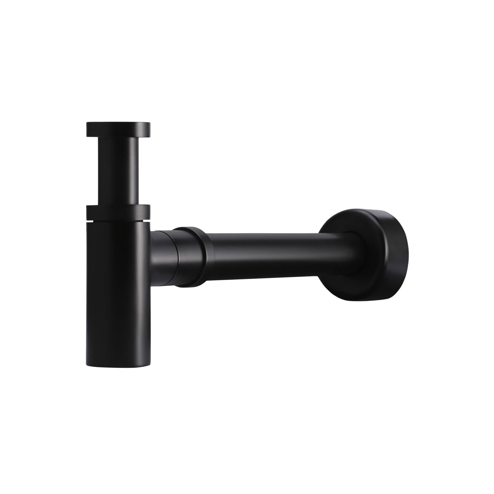 Round Bottle Trap For 32mm Basin Waste and 32mm Waste Pipe with 40mm Adapter, Matte Black