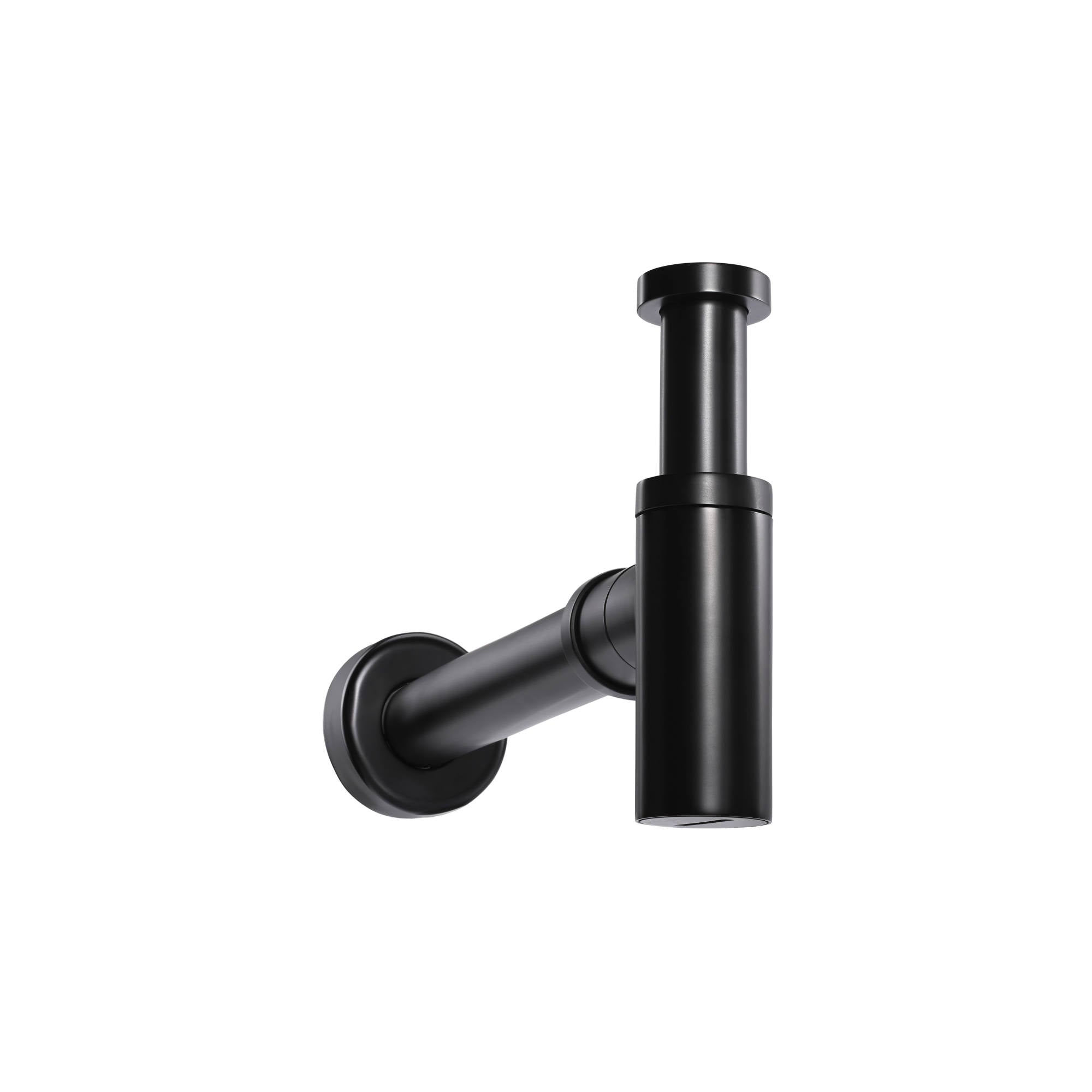 Round Bottle Trap For 32mm Basin Waste and 32mm Waste Pipe with 40mm Adapter, Matte Black