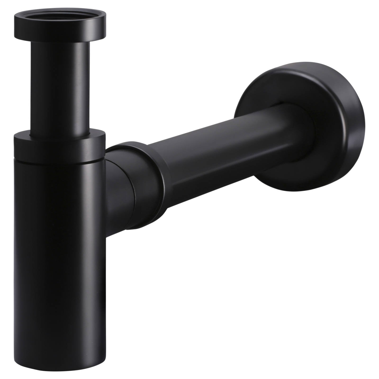 Round Bottle Trap for 32mm basin waste & 40mm outlet, Matte Black
