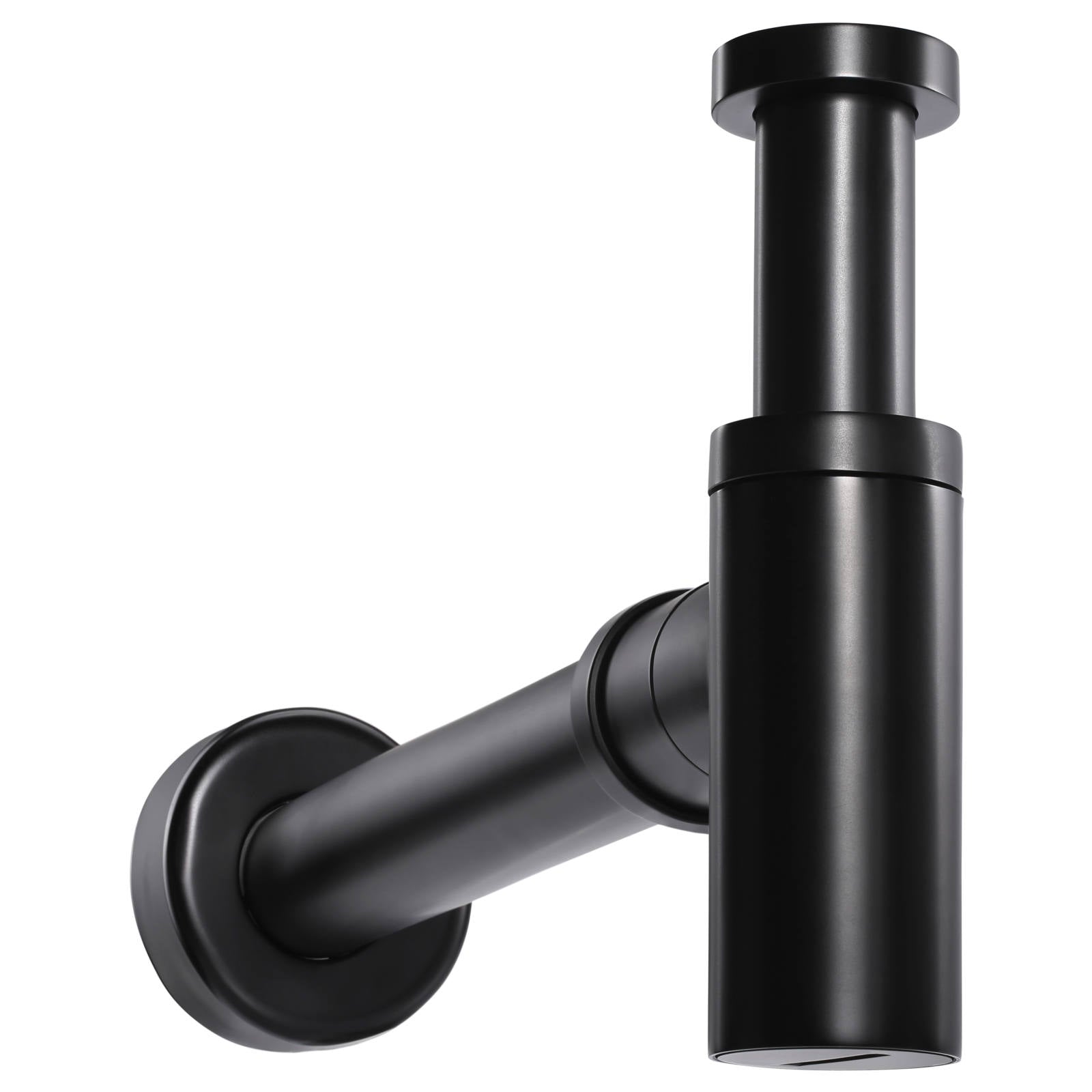 Round Bottle Trap for 32mm basin waste & 40mm outlet, Matte Black