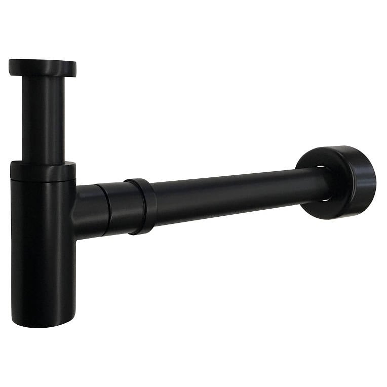 Round Bottle Trap for 32mm basin waste & 40mm outlet, Matte Black
