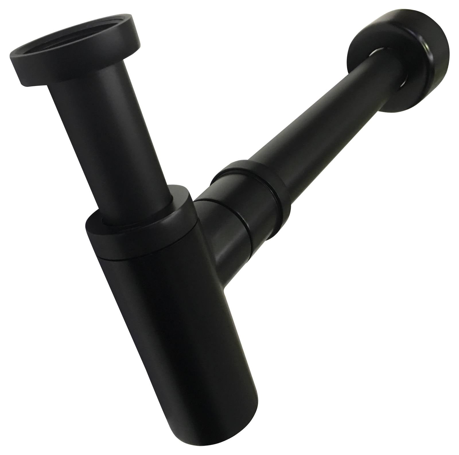 Round Bottle Trap for 32mm basin waste & 40mm outlet, Matte Black