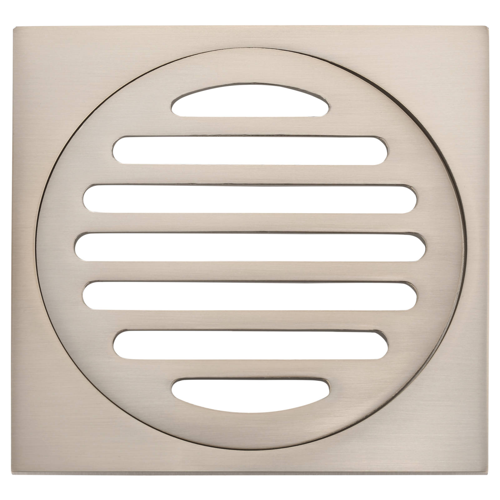Square Floor Grate Shower Drain, 100mm outlet, Champagne