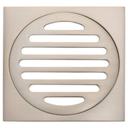 Square Floor Grate Shower Drain, 100mm outlet, Champagne