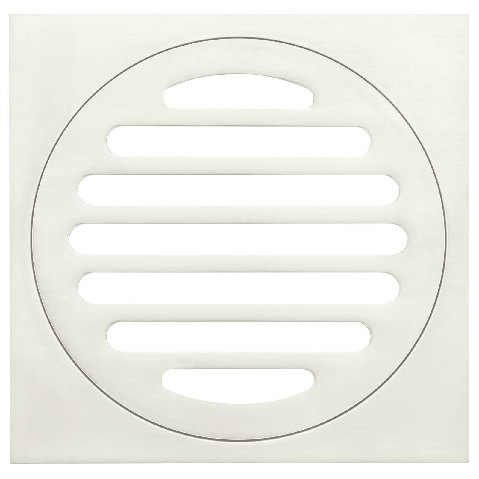Square Floor Grate Shower Drain, 100mm outlet, PVD Brushed Nickel