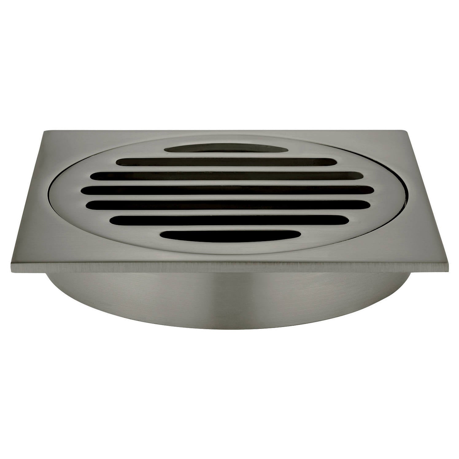 Square Floor Grate Shower Drain, 100mm outlet, Shadow